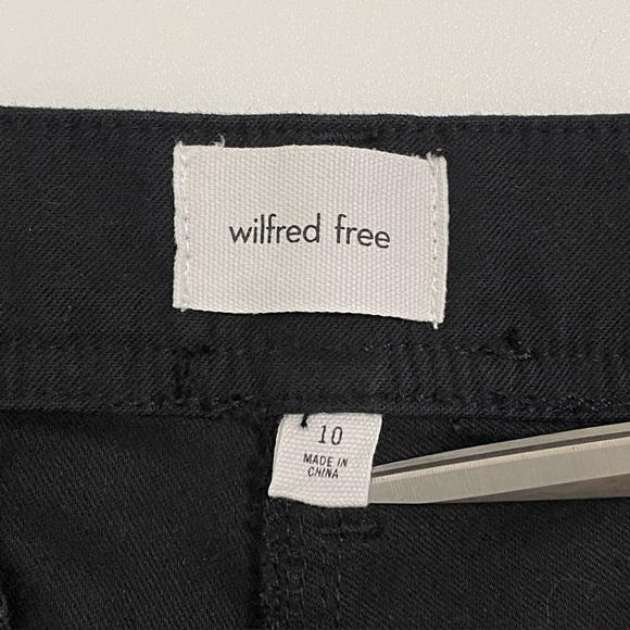 Aritzia Wilfred Free Glacier Cargo Pant Reverfse Sateen Cotton Lyocell Black 10 - Picture 14 of 16